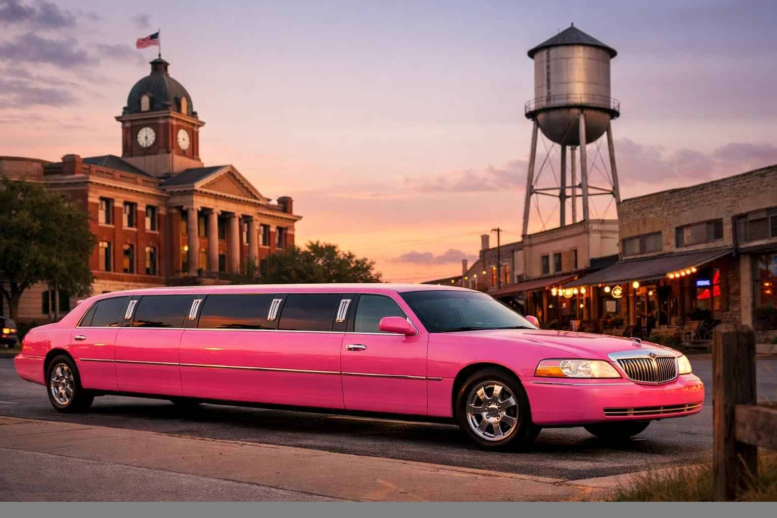 Pink Limousines in Taylor Texas