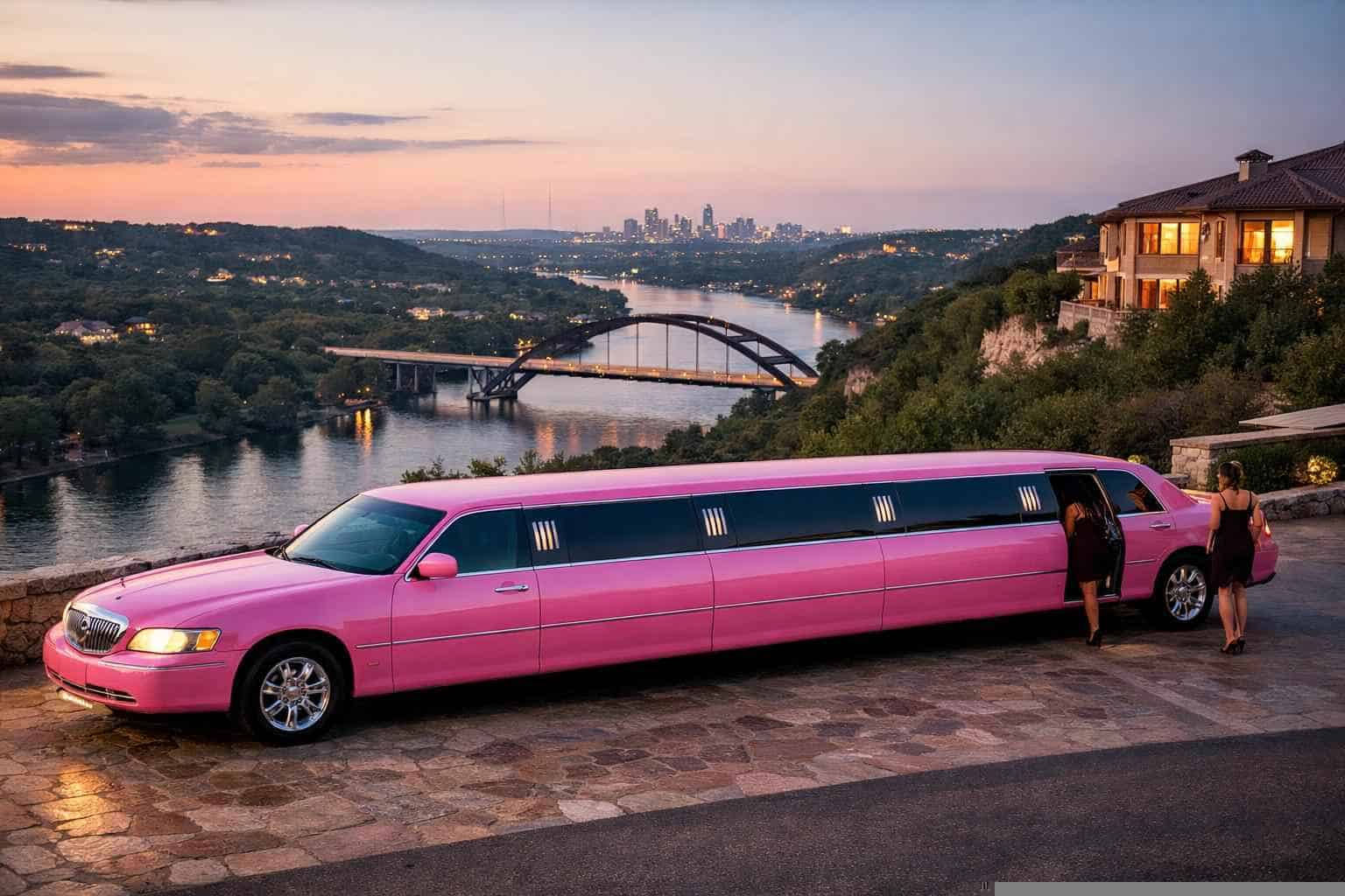 Pink Limo Rental In West Lake Hills Texas Pink Limousines in West Lake Hills Texas