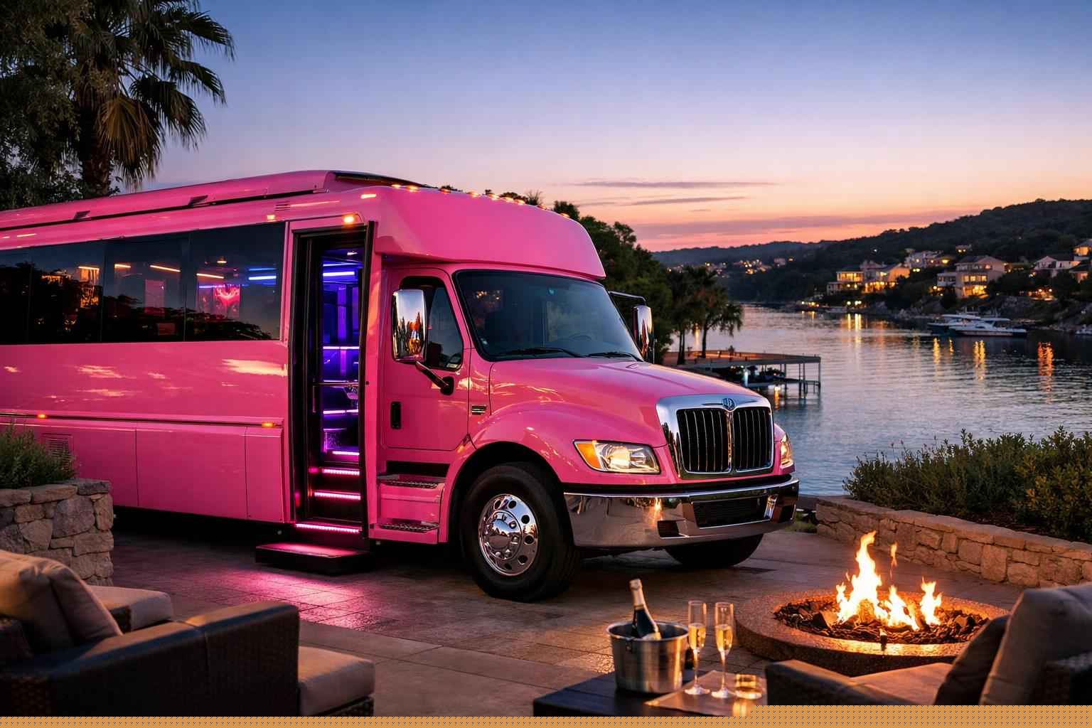 Pink Party Bus Rental Lakeway TX