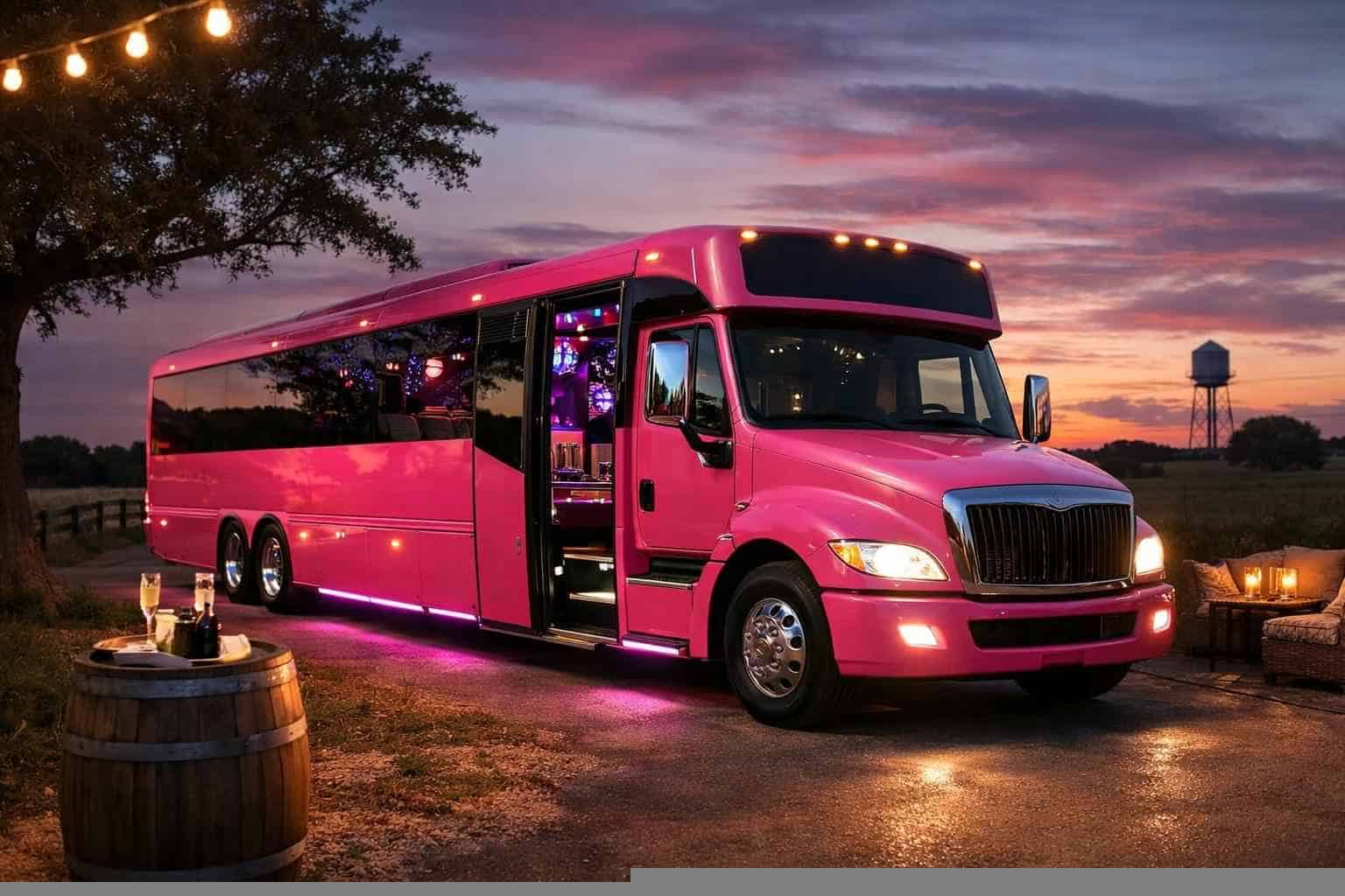 Pink Party Bus Rental Liberty Hill TX