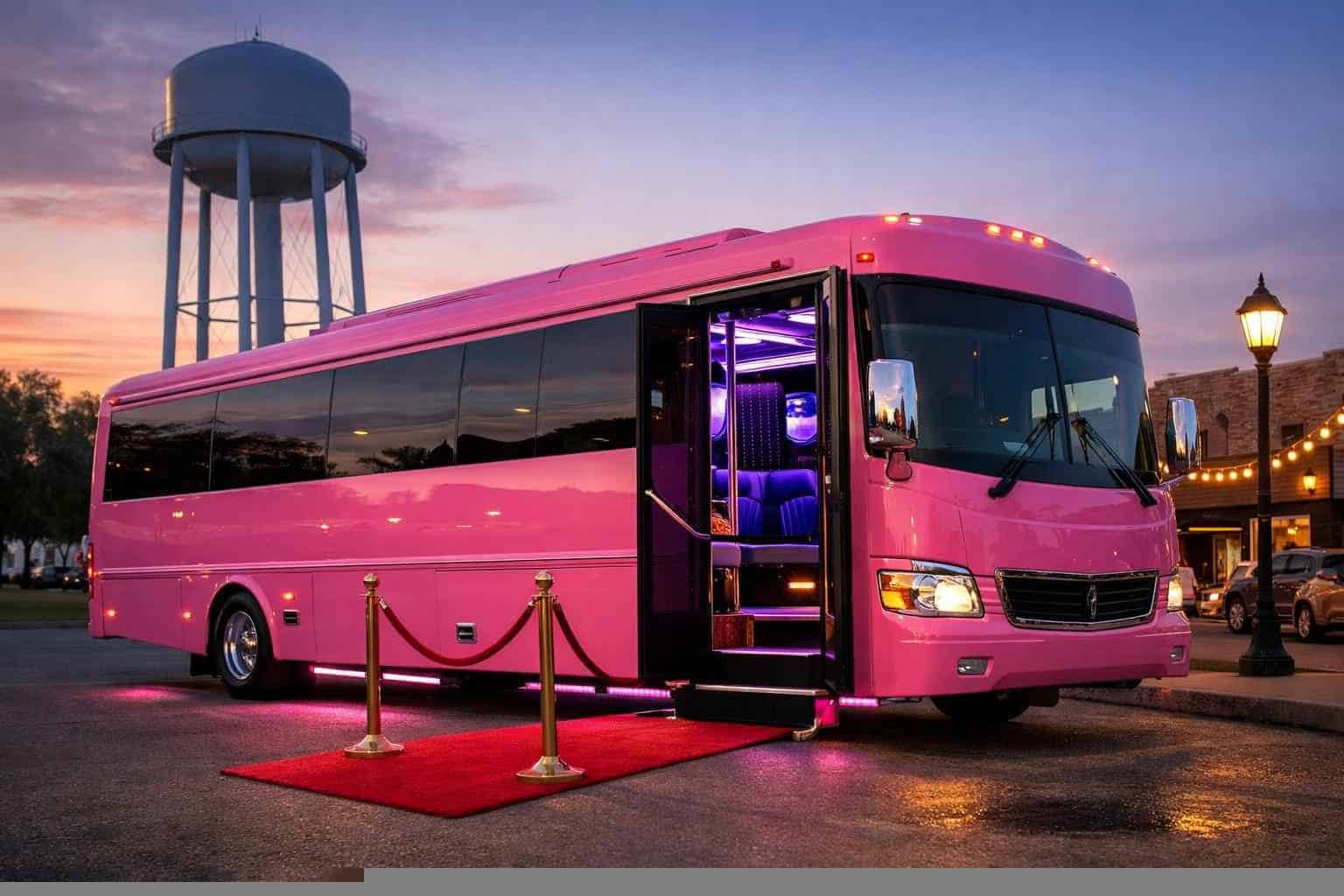 Pink Party Bus Rental In Taylor Texas Pink Party Bus Rental Near Me Taylor TX