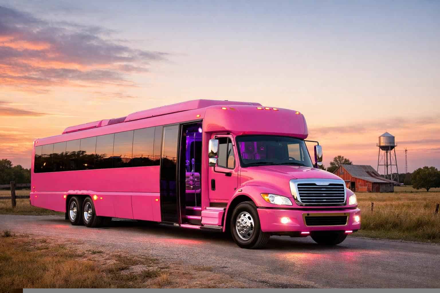 Pink Party Bus Rental Services in Elgin Texas