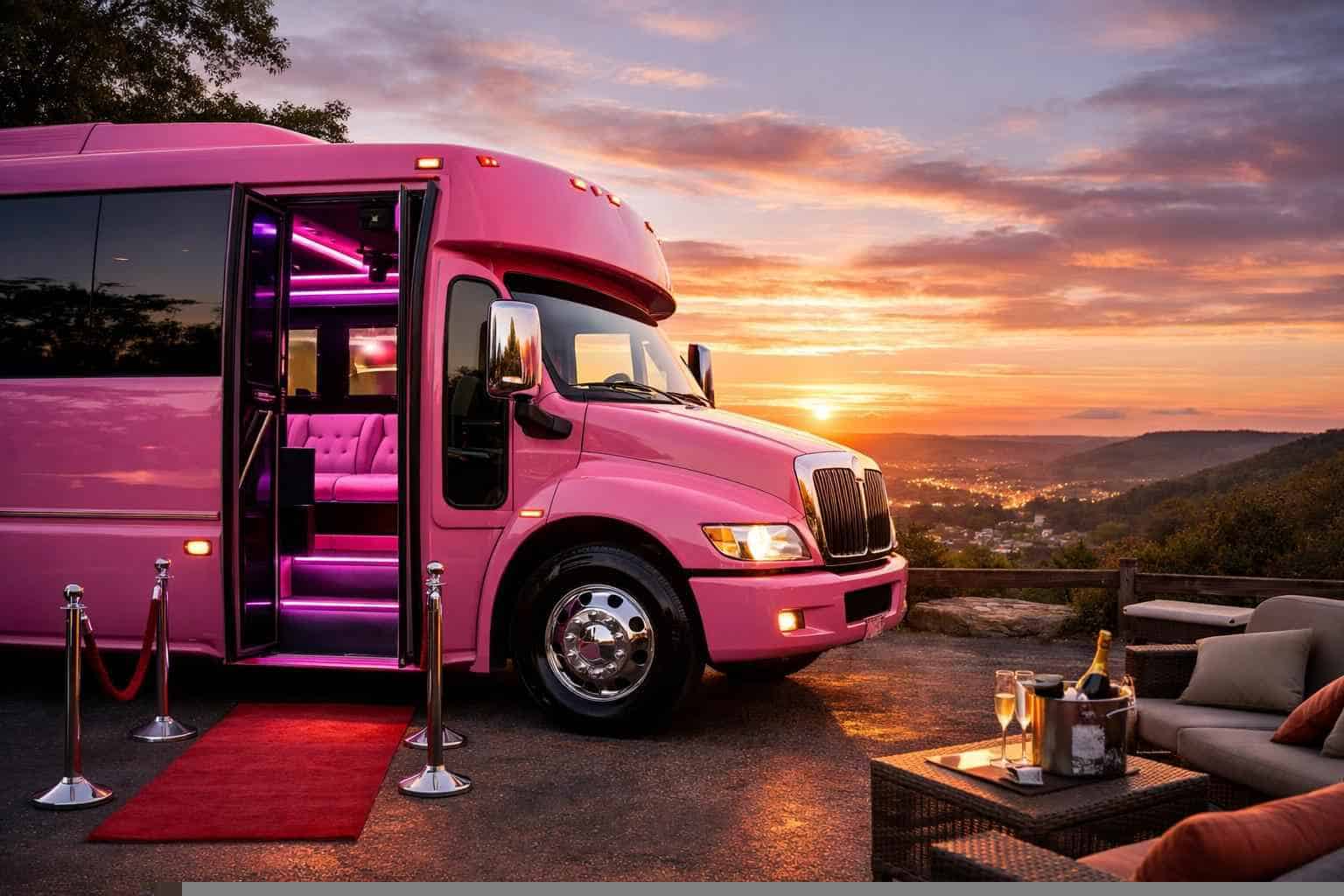 Pink Party Bus Rental In Sunset Valley Texas Pink Party Bus Rental Services in Sunset Valley Texas