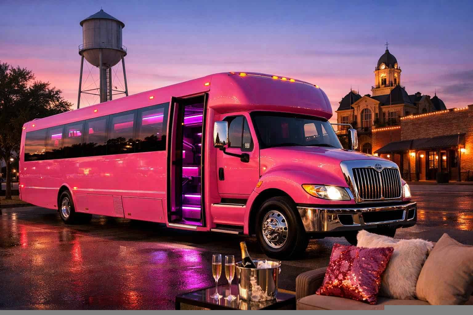 Pink Party Bus Rental In Taylor Texas Pink Party Bus Rental Services in Taylor Texas