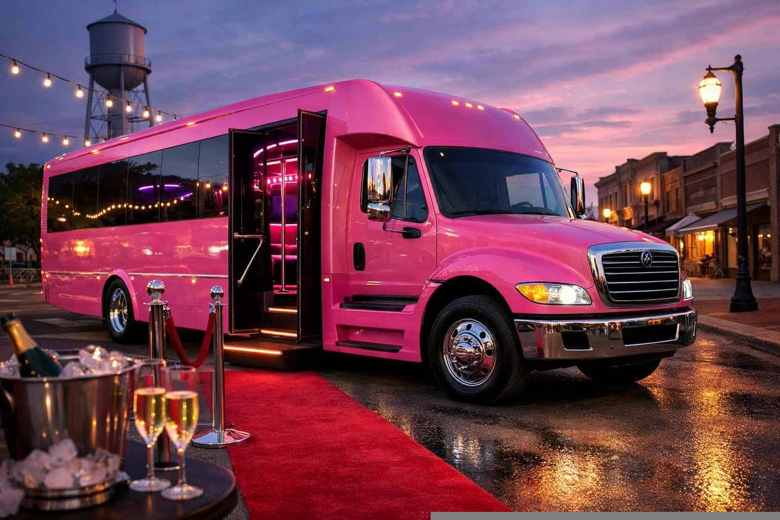 Pink Party Bus Rental In Taylor Texas Pink Party Bus Rental Taylor TX