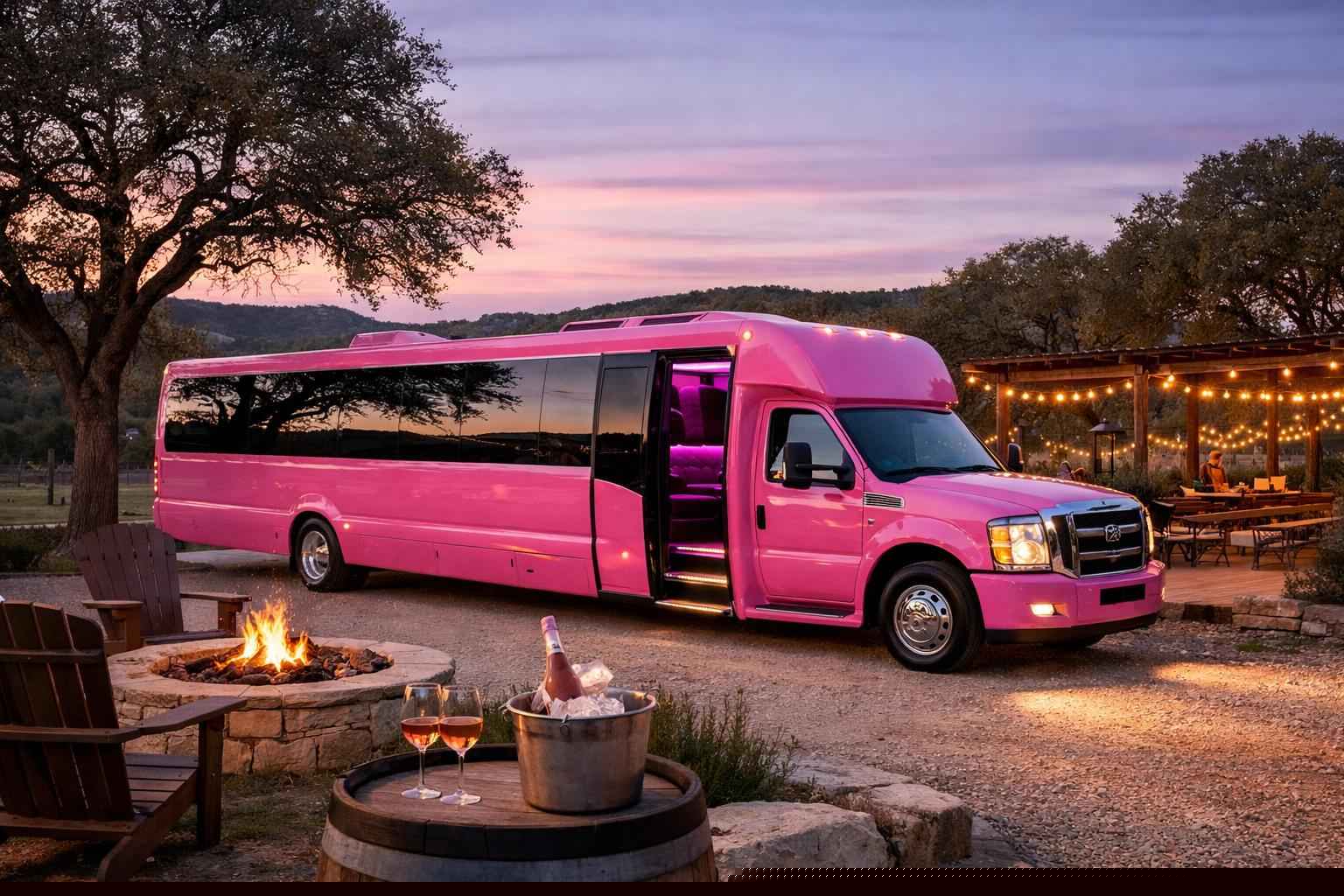 Pink Party Bus Service Dripping Springs TX