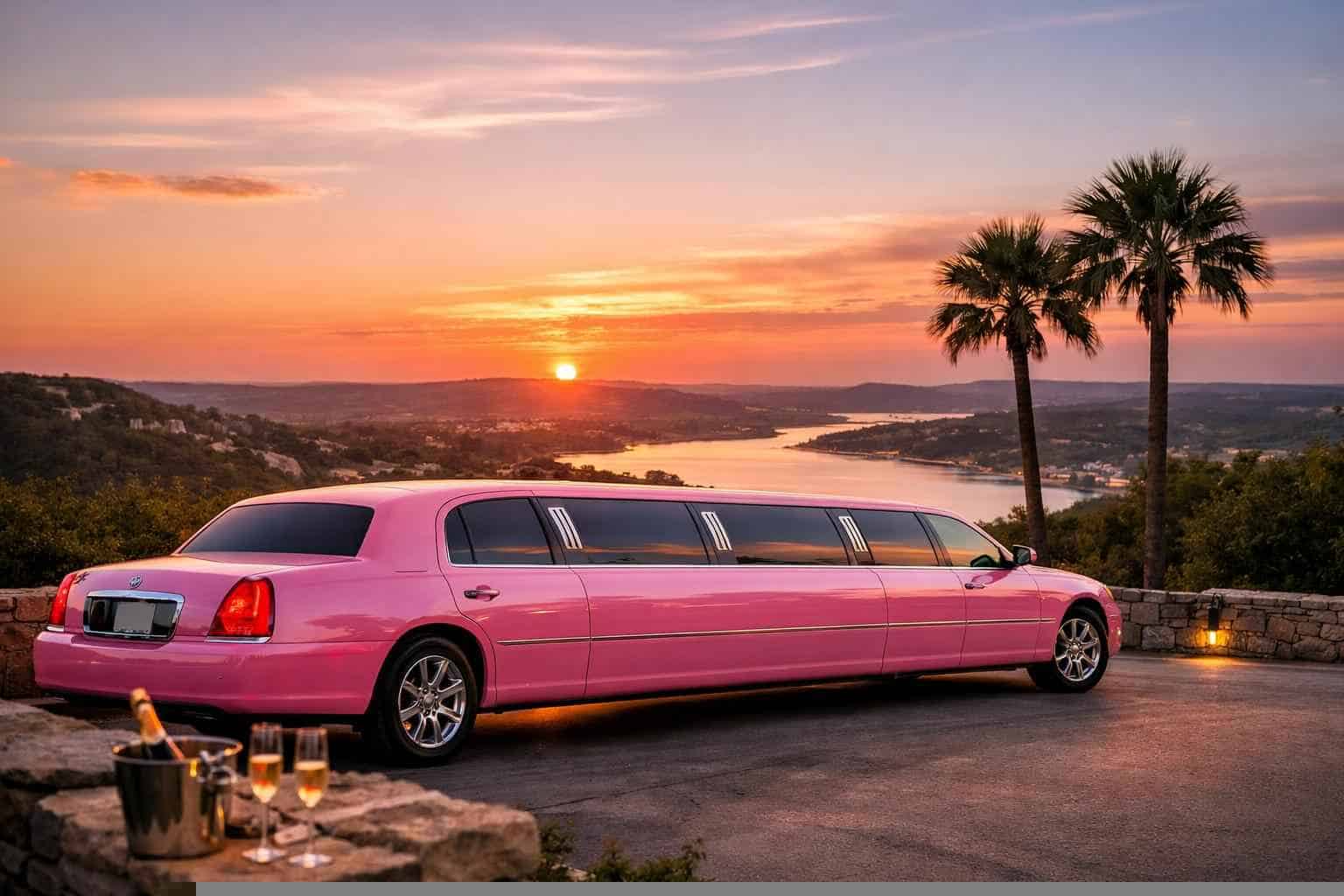 Pink Limo Rental In Sunset Valley Texas Sunset Valley Texas Pink Limo Rental