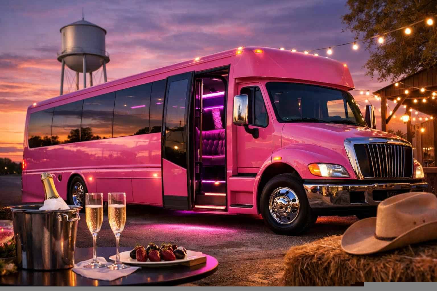 Pink Party Bus Rental In Taylor Texas Taylor Texas Pink Party Bus Rental