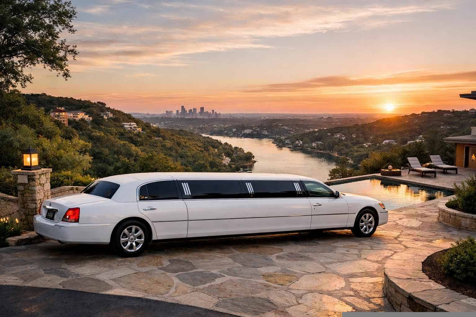 West Lake Hills Texas White Limo Rental