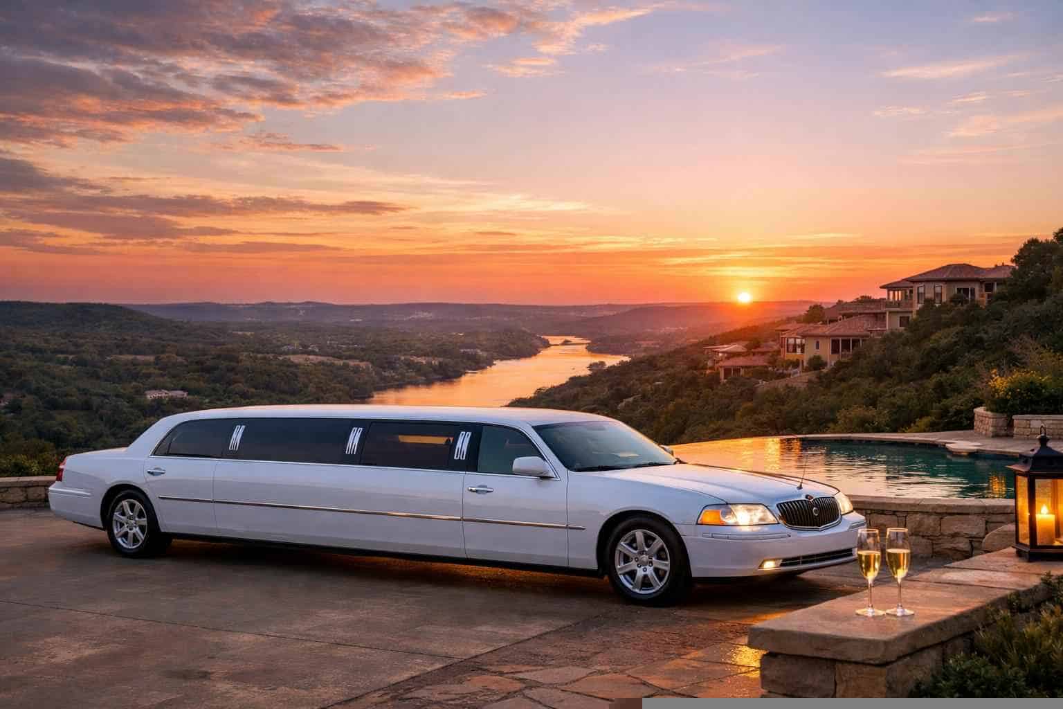 White Limo Rental In Sunset Valley Texas White Limo Rental Sunset Valley TX
