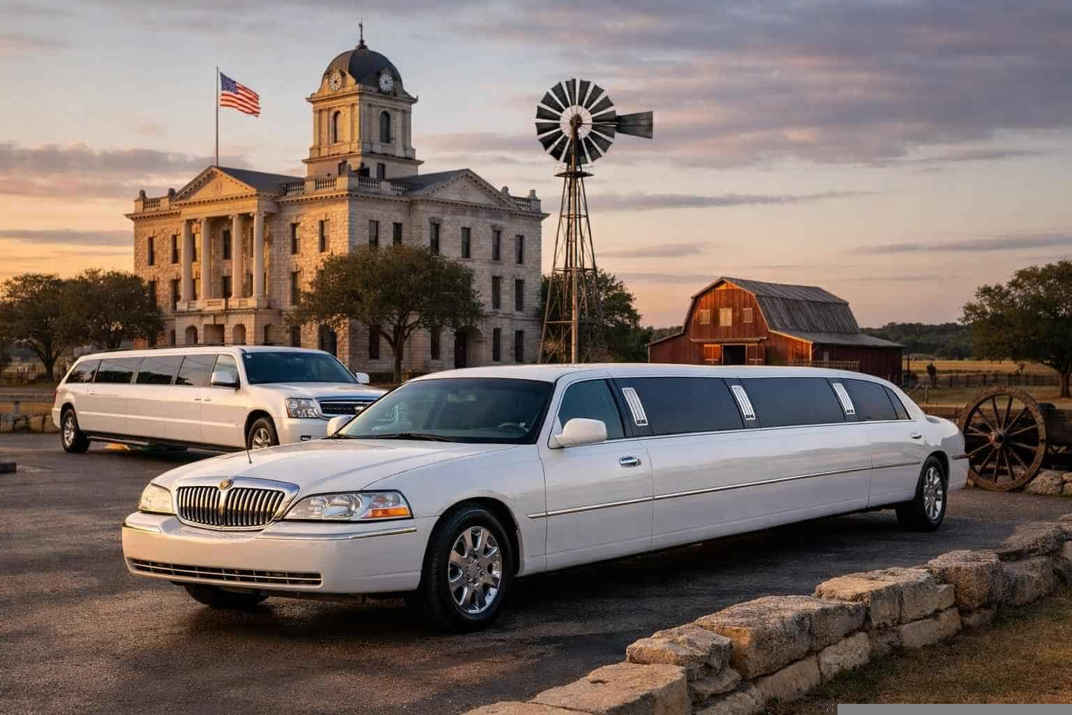 White Limousines in Liberty Hill Texas