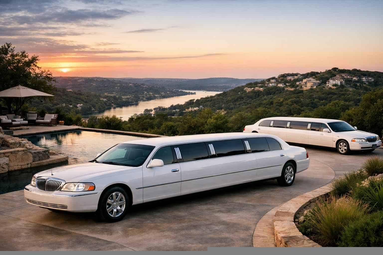 White Limousines in West Lake Hills Texas