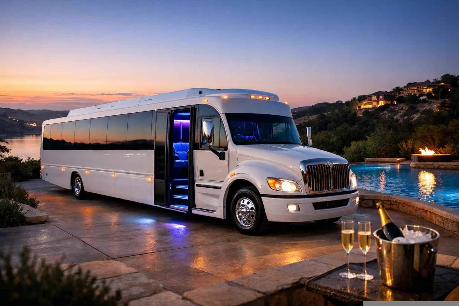 White Party Bus Rental Bee Cave TX