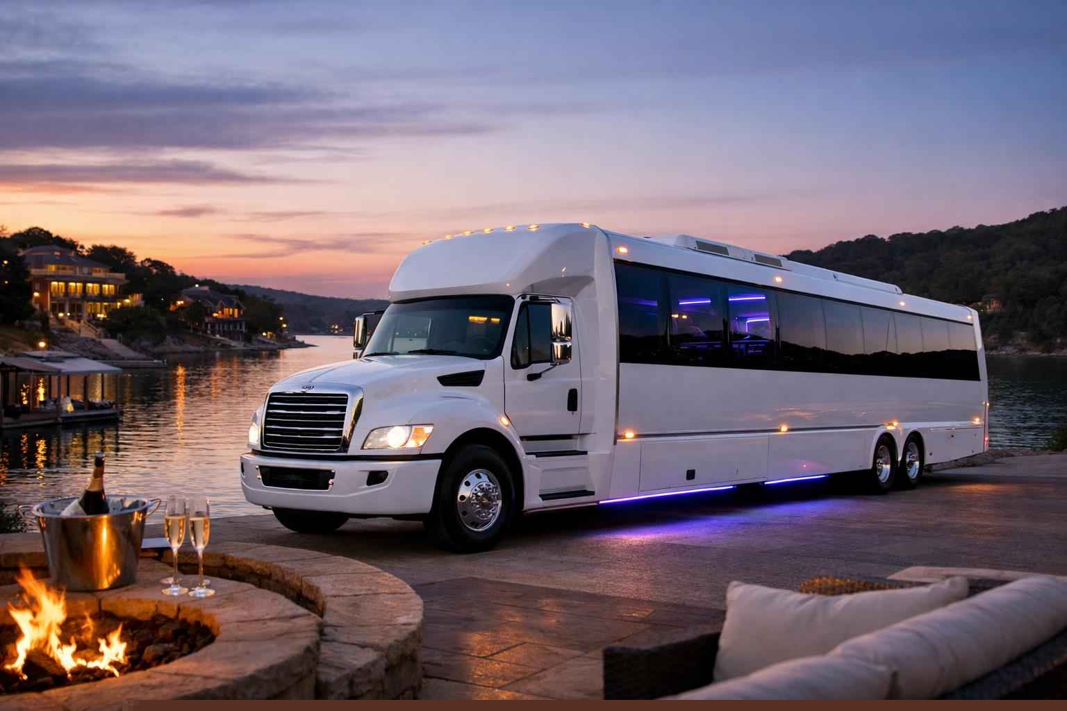 White Party Bus Rental Lakeway TX