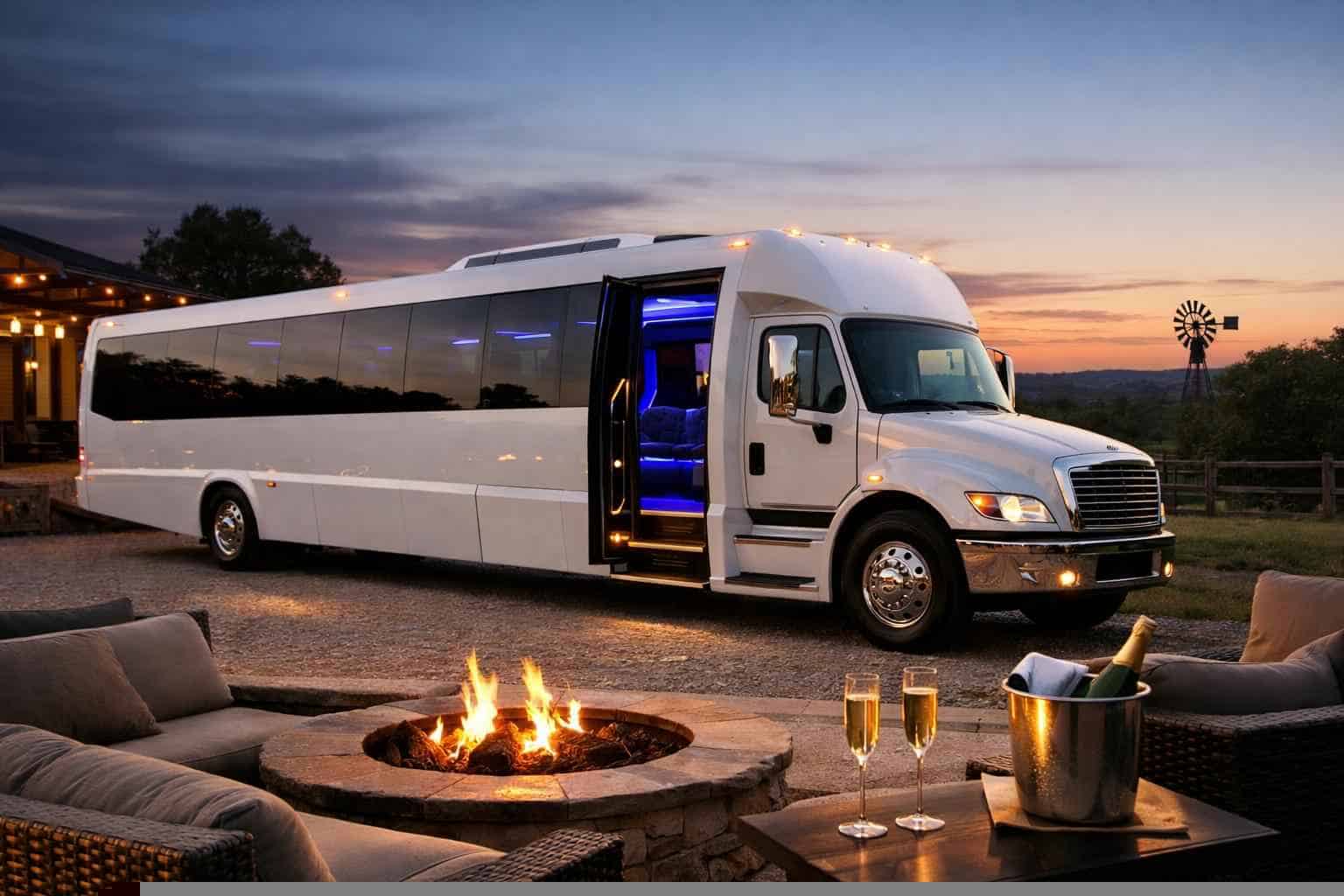 White Party Bus Rental Liberty Hill TX