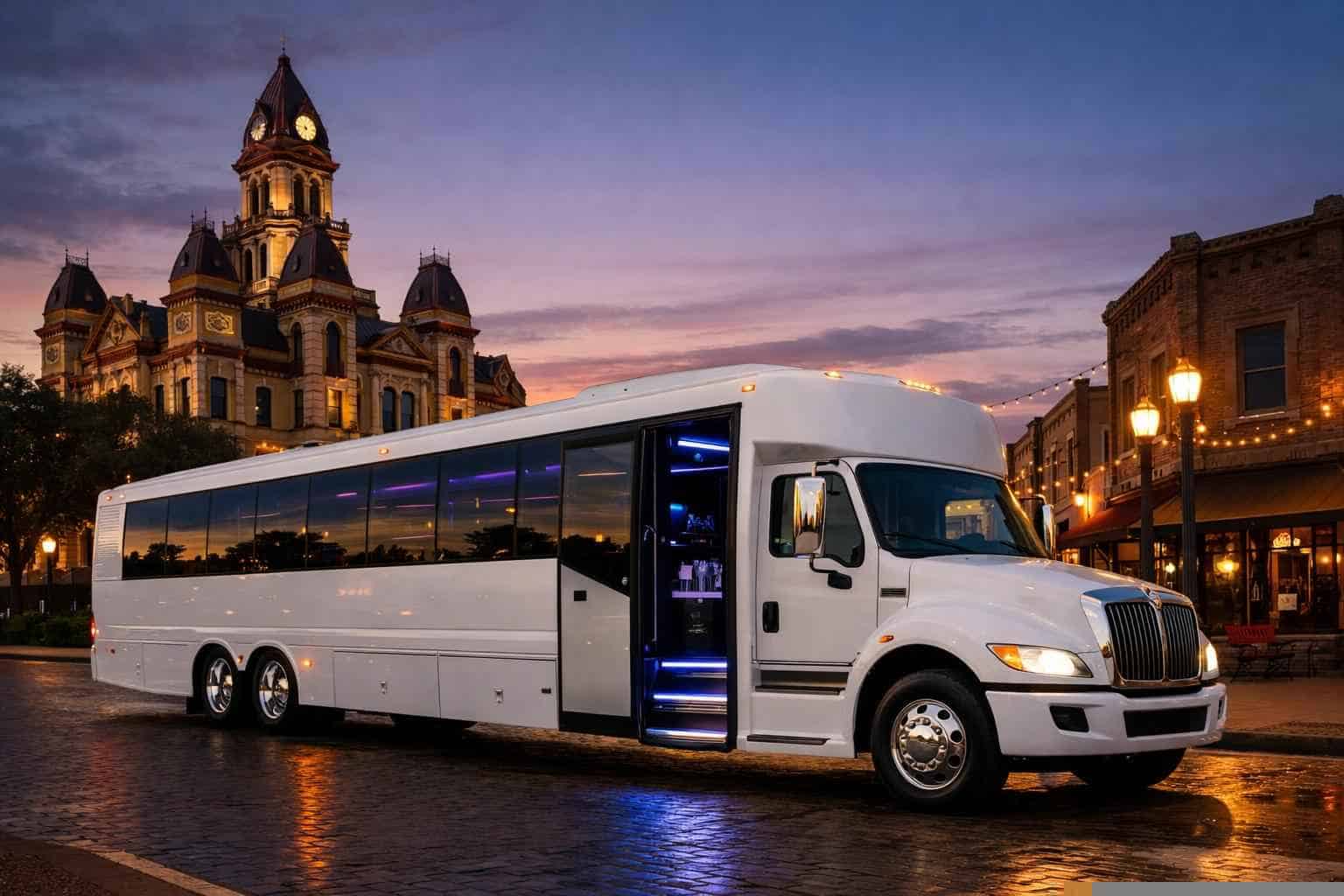 White Party Bus Rental Lockhart TX