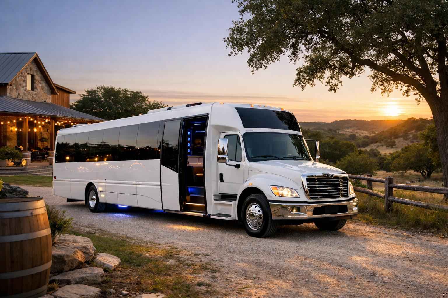 White Party Bus Rental In Dripping Springs Texas Luxury White Party Bus Rental in Dripping Springs Texas