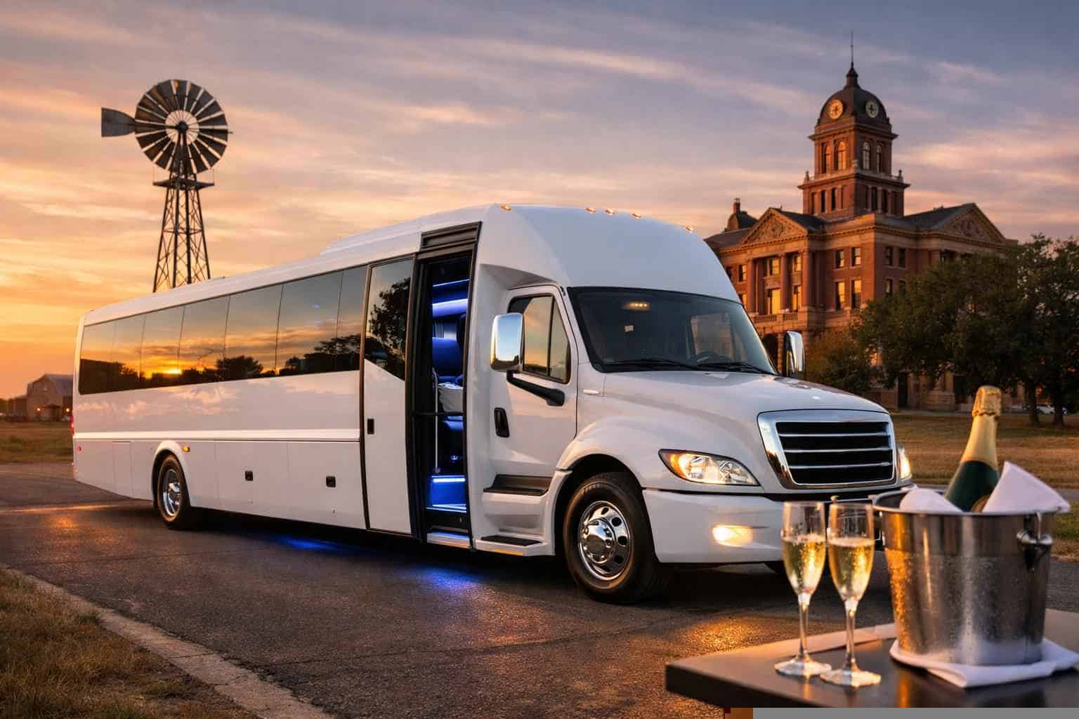 White Party Bus Rental In Taylor Texas White Party Bus Rental Services in Taylor Texas