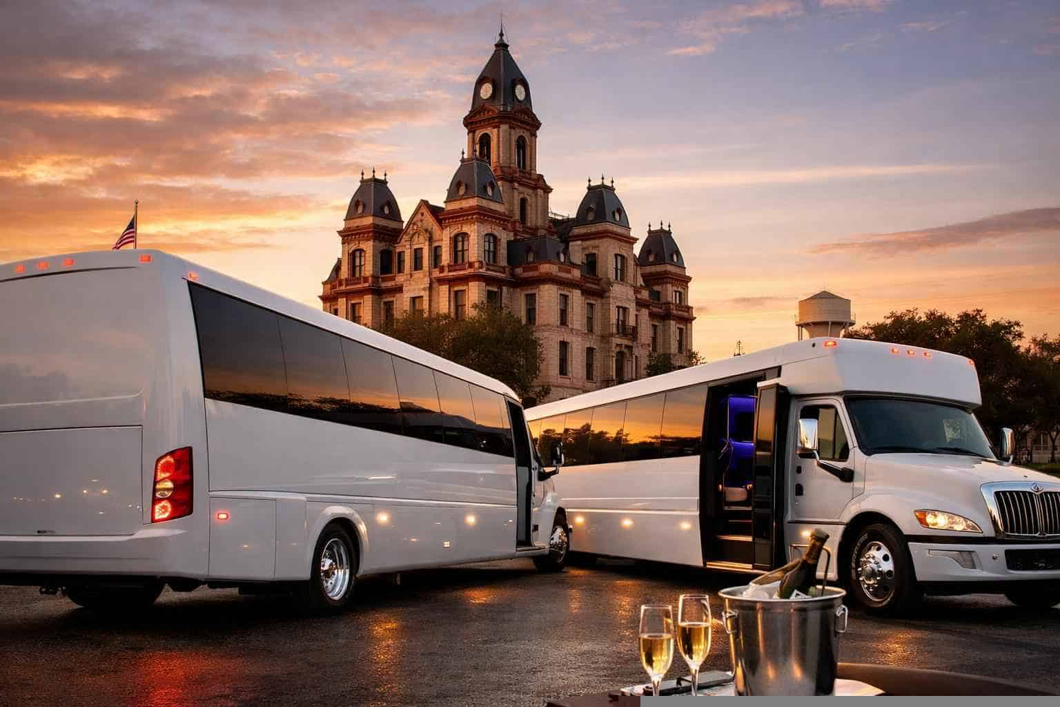 White Party Buses in Lockhart Texas